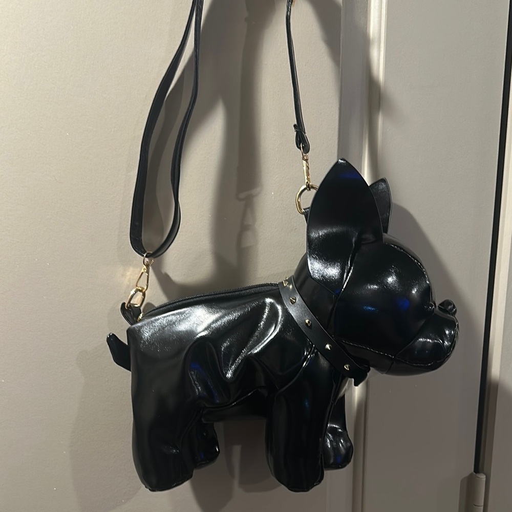 Frenchie Dog-Shaped Crossbody Bag